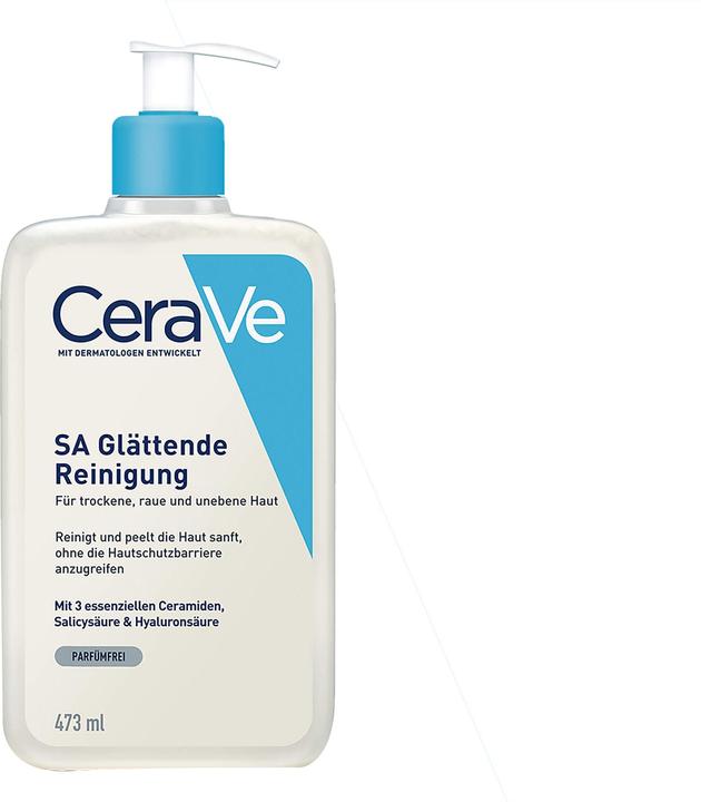 Produktbild CeraVe SA Glättende Reinigung: mildes Reinigungsgel für Gesicht und Körper bei trockener Haut (Gel, 473 ml)