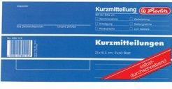 Image du produit Herlitz Livret de formulaires "Message court", 1/3 A4 horizontal (50 x)