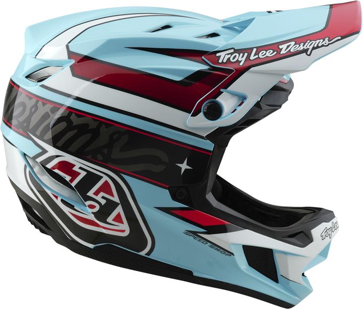 Produktbild Troy Lee Designs D4 Polyacrylite MIPS Helm, Linear, blue, M | 57-58cm