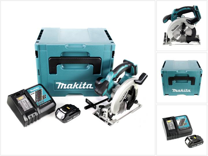 Produktbild Makita DSS 611 RY1J Akku Handkreissäge 18V 165 mm im Makpac + 1x 1,5Ah Akku + Ladegerät