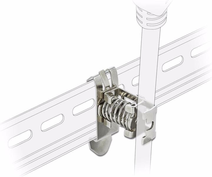 Produktbild Delock Schirmklemme 3 - 8mm für Hutschiene/DIN Rail
