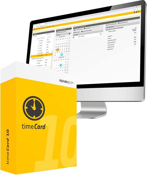 ReinerSCT Zeiterfassung Mitarbeiterlizenz timeCard 10 1 Jahr für 25u