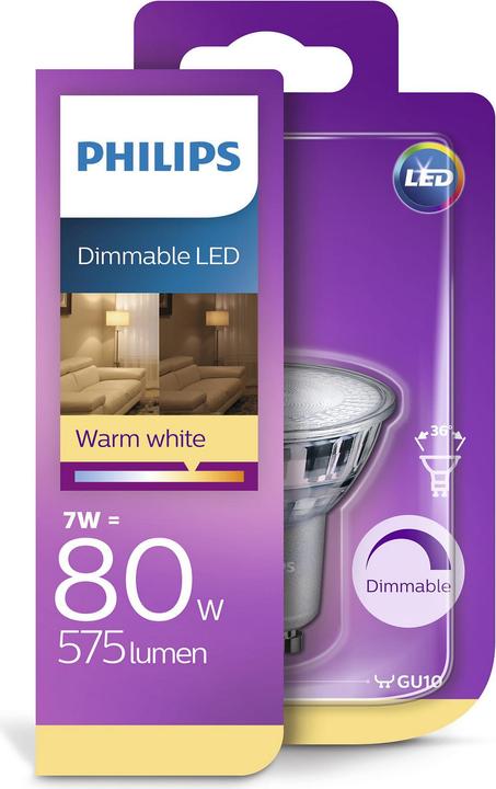 Produktbild Philips LED (GU10, 7 W, 575 lm, 1 x, F)