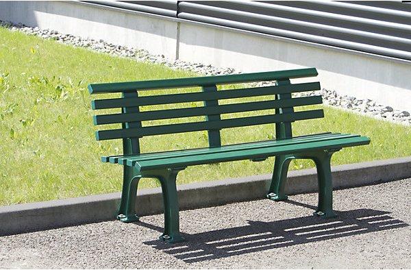 Produktbild Blome Parkbank aus Kunststoff, mit 9 Leisten, Breite 1200 mm, Holzoptik