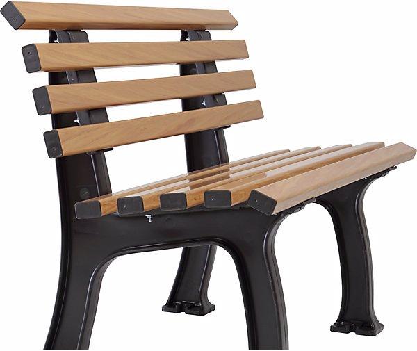 Produktbild Blome Parkbank aus Kunststoff, mit 9 Leisten, Breite 1200 mm, Holzoptik