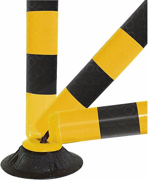 Actual product image Moravia FlexPin, height 1000 mm, yellow / black reflective.
