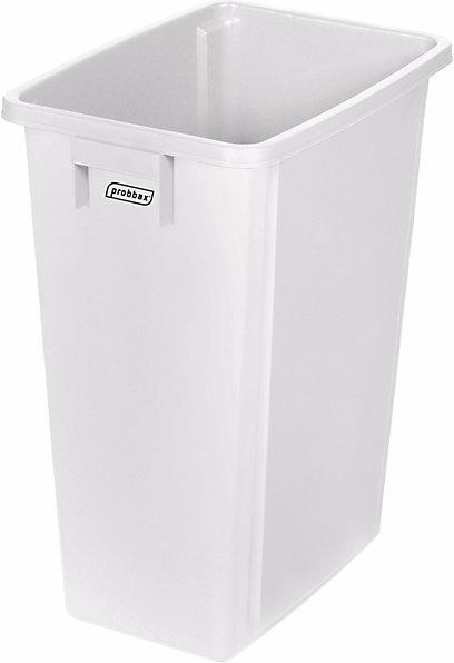 Probbax Collecteur de tri en plastique, capacité 60 l, blanc, sans couvercle. (60 l)