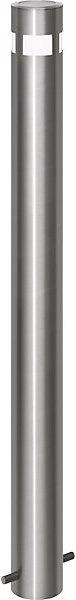 Urbanus Edelstahl-Sperrpfosten, Ø 102mm, mit Solar-Leuchtkopf, z. Einbeton., feststehend
