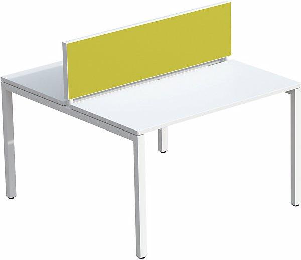 Produktbild Paperflow Tischtrennwand für Teamschreibtische, Breite 1400 mm, Bezug grün