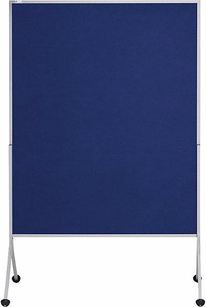 Produktbild Rocada Moderationswand, mobil, HxBxT 1950x1200x680 mm, Textilbezug blau