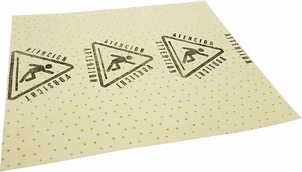 Schoeller Allibert BASIC absorbent sheeting for chemicals, sheets with warning imprint, 500 x 400 (100 pcs.)