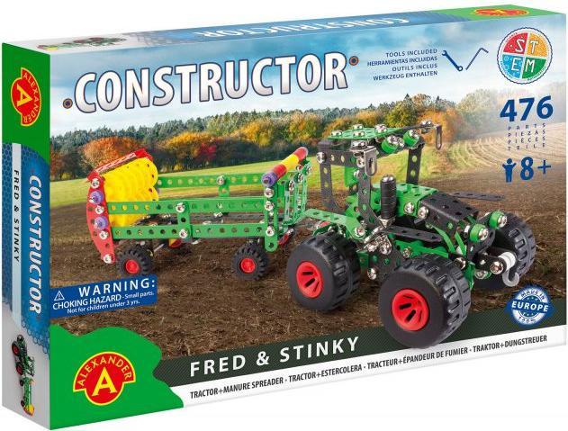 Actual product image Alexander Constructor - Tractor with manure spreader "Fred & Stinky