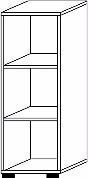 Actual product image Hammerbacher ANNY-AC - Shelf unit with acoustic rear panel, HxWxD 1100 x 400 x 400 mm, 2