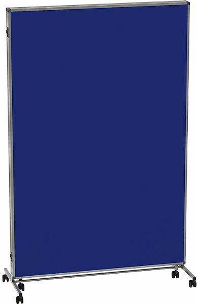 Actual product image eurokraft basic Presentation board, folding and mobile, HxWxD 1905 x 3640 x 50 mm, blue. (190.5 x 364 x 50 cm)
