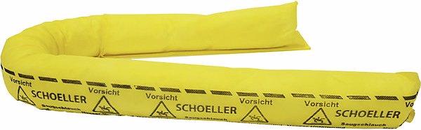 Schoeller Allibert Absorbent fleece sock, with warning imprint, universal/chemicals, Ø 75 x 1200 (20 pcs.)