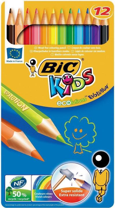 Bic Kids Matite colorate Evolution (Multicolore, 12 x)