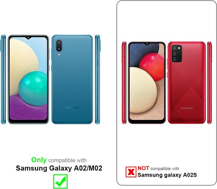 Actual product image Cadorabo Book Smart View Mirror Cover (Samsung Galaxy M02, Samsung Galaxy A02)