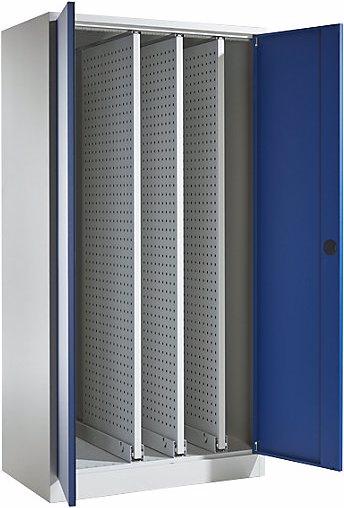 Image du produit eurokraft pro Armoire à tiroirs verticaux, sans cloison médiane, 3 tiroirs, gris clair / bleu (100 cm, 195 cm)