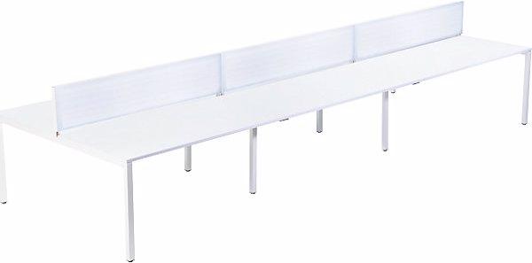 Paperflow Bureau pour six personnes, largeur 1200 / 3600 mm, profondeur 800 / 1660 mm