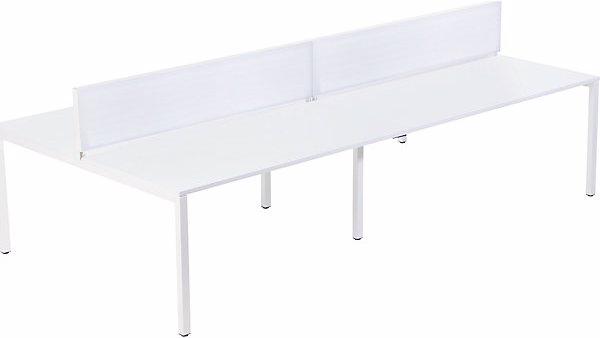 Produktbild Paperflow 4er-Teamschreibtisch, Breite 1200 / 2400 mm, Tiefe 800 / 1660 mm, weiss
