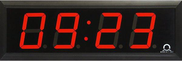 Bürk Orologio digitale a LED, alt. x largh. x prof. 118 x 333 x 39 mm, nero, LED