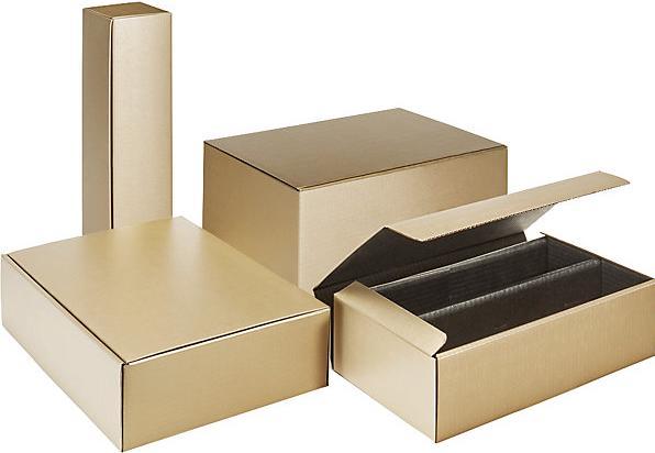 Produktbild kaiserkraft Flaschen-Geschenkkarton mit Struktur (1 x)