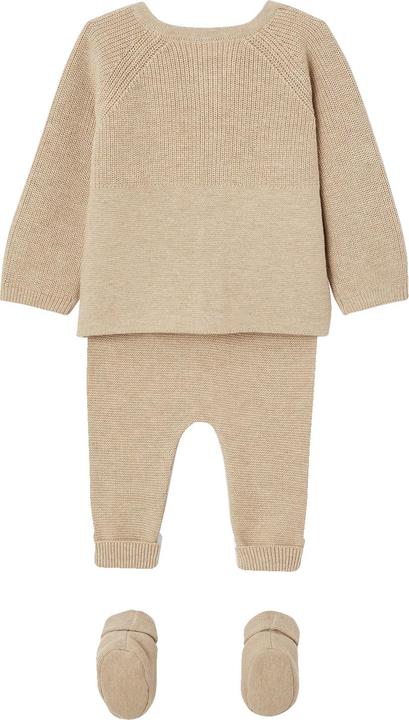 Vertbaudet Baby Strick-Set: Strickjacke, Hose & Schühchen Oeko-Tex