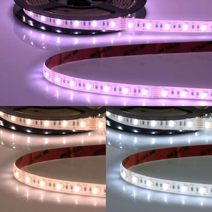 Actual product image Isoled LED AQUA RGB+WW+KW flex strip, 24V, 20W, IP68, 5in1 chip, 60, LED/m (500 cm)