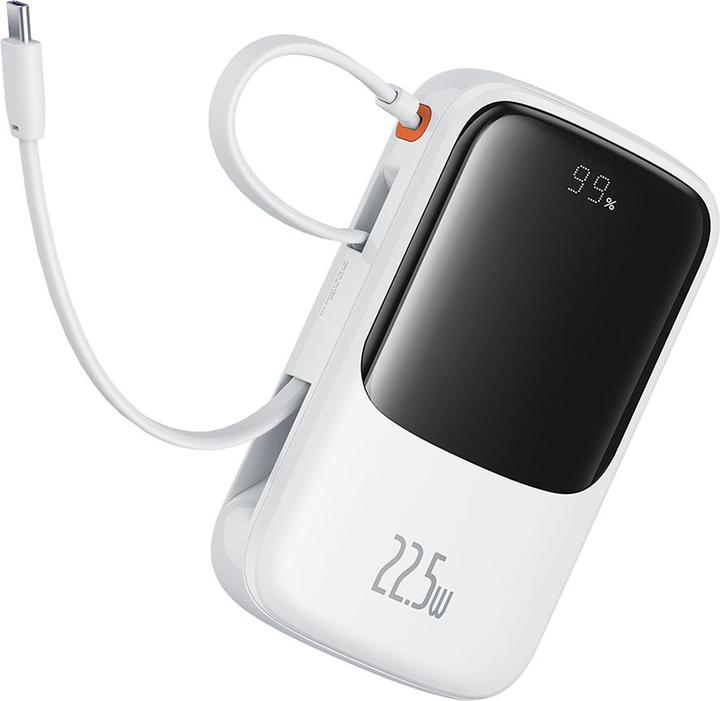 Produktbild Baseus Qpow Pro+ Power Bank 22.5W 10000mAh USB-C - White (10000 mAh, 22.50 W)