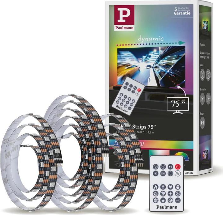 Image du produit Paulmann Luminaires USB TV Strips RGB 75 pouces (RGB, 310 cm, Intérieur)