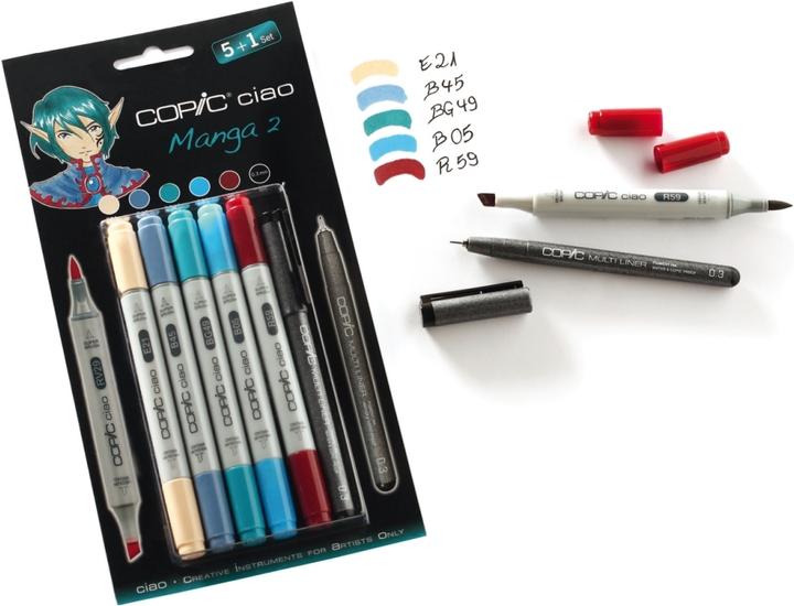 Immagine prodotto Copic Ciao Manga 2 (Multicolore, 3 mm, 6 x)