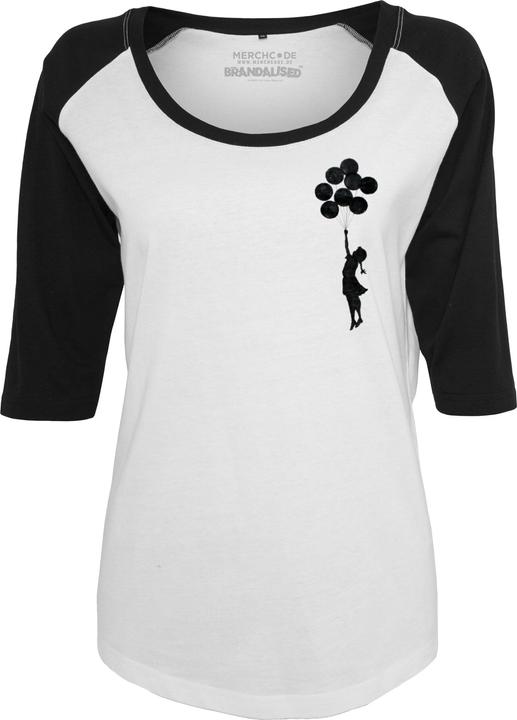 Merchcode Ladies Brandalised - Banksy's Graffiti Balloons Raglan Tee