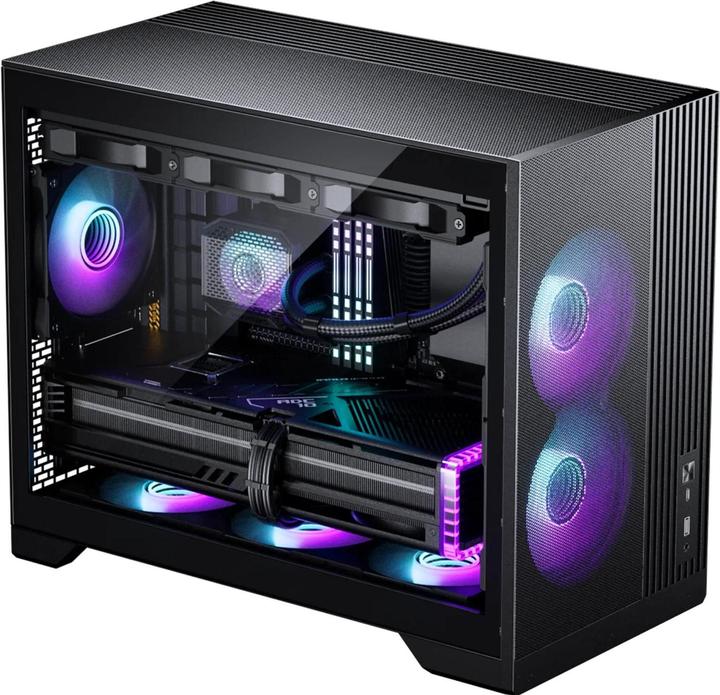 Actual product image Phanteks PHANTKES XT M3 PC-Gehäuse, Mini-Gehäuse, mATX, Tempered Glass - schwarz (ATX)