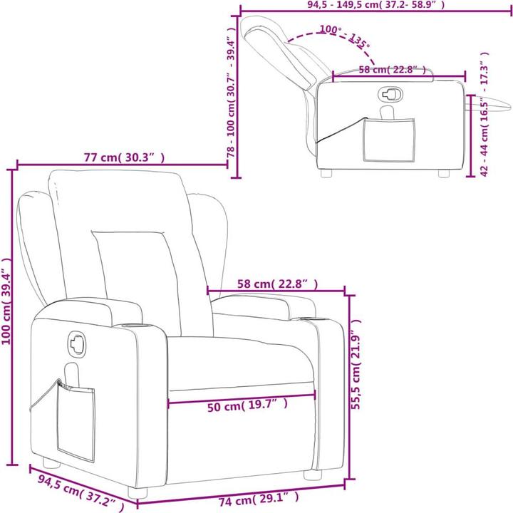 Image du produit VidaXL Fauteuil de massage Marron Tissu,Couleur : Marron,Matériau : Tissu (100