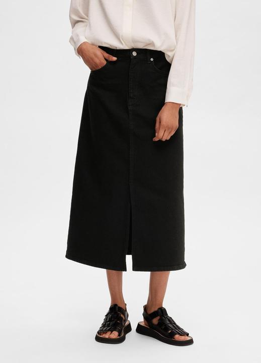 Immagine prodotto Selected Femme Gonna midi di jeans nera (34)