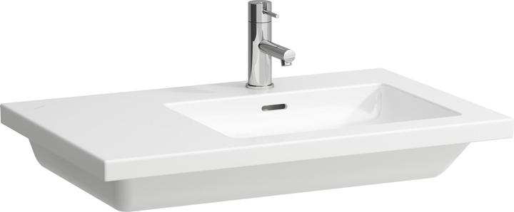 Produktbild Laufen Living Square Waschtisch, asymmetrisch, Ablage links, ohne Hahnloch, mit Überlauf, 750x480 (787 mm, 200 mm)
