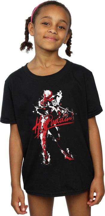 Actual product image Girls Harley Quinn Hi Puddin Cotton T-Shirt (116)