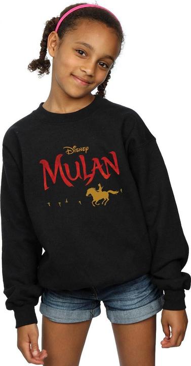 Actual product image Disney Girls Mulan Movie Logo Sweatshirt (140, 146)