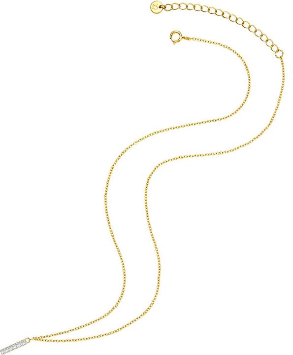 Produktbild Glanzstücke München Damen Buchstabe I Sterling Silber Zirkonia Gelbgold 45,0 cm Basiskette + 5,0 cm Verlängerung - 32154 (Sterling Silber, 40 - 45 cm)