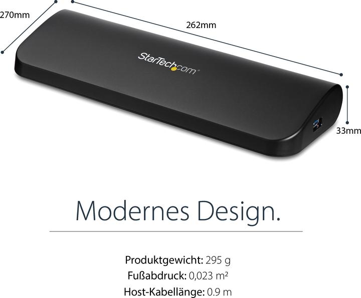 Image du produit StarTech Usb3sdockhdv (USB-B, 1 Ports)