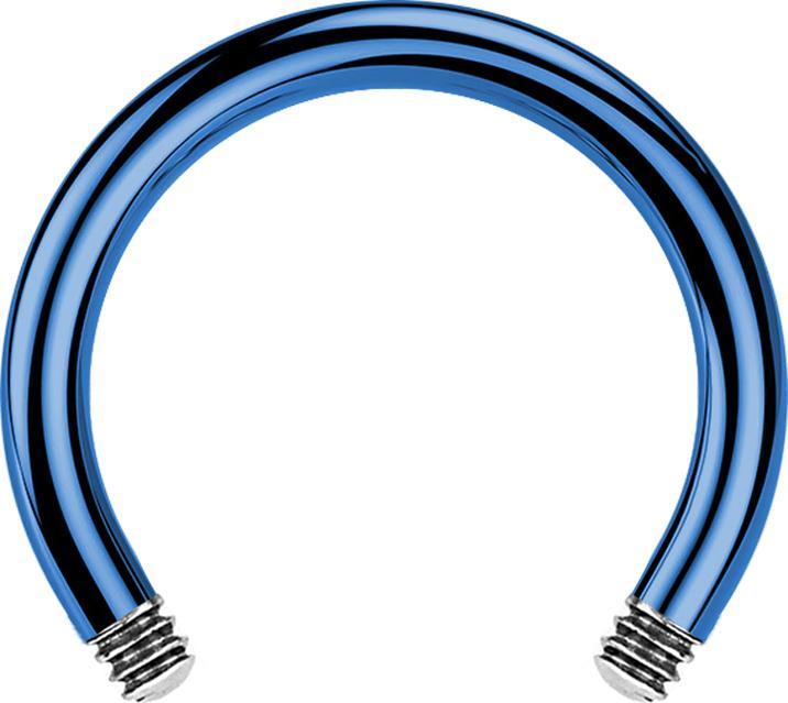 Actual product image Star Piercing Micro Circular Barbell Rod dark blue (without brass, Surgical steel 316L)