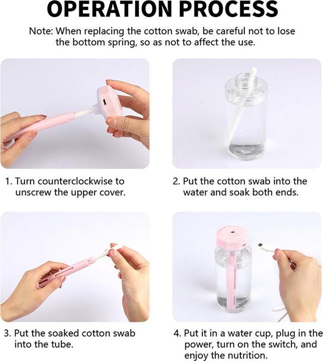 Immagine prodotto Plutoos Luftbefeuchter - Ultrasonic Portable Moisturizing Mister With Night Light