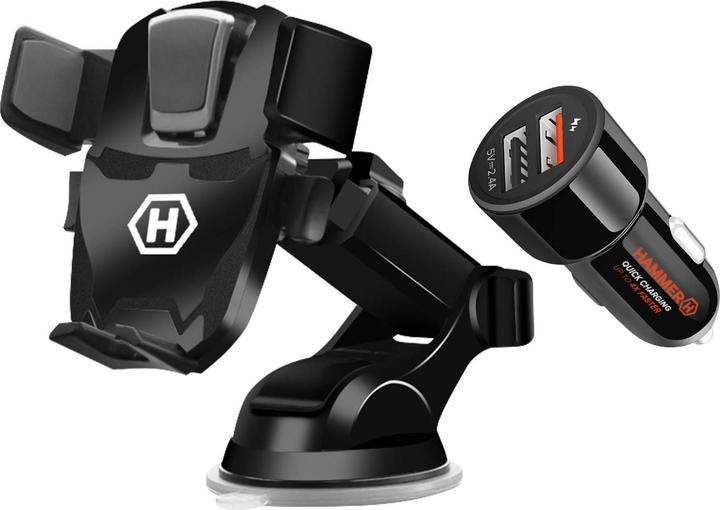 Immagine prodotto Hammer Fitness Supporto per auto + caricatore per accendisigari