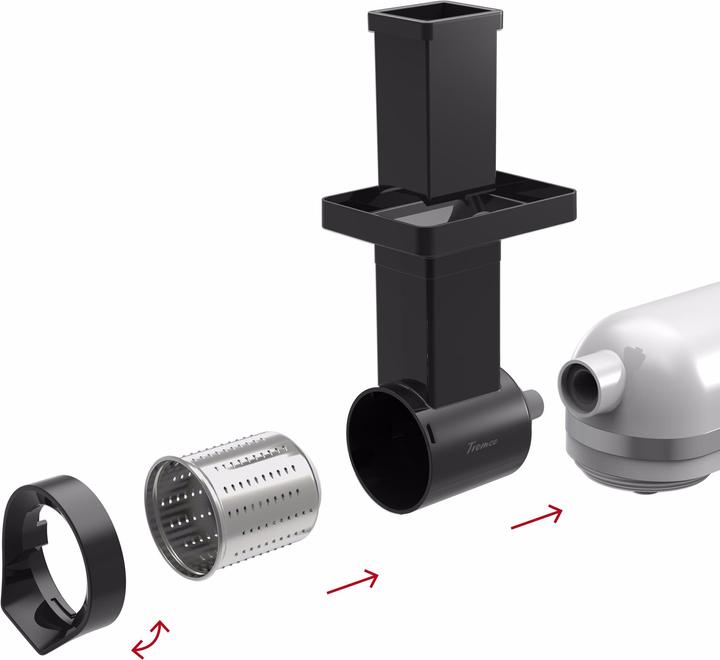 Actual product image Tromco Classic shirring attachment set with drum 1/2/3