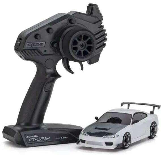 Actual product image Kyosho Mini-Z MA020 Nissan Silvia S15 GT 1:27, White, ARTR (ARR Almost Ready to Run)