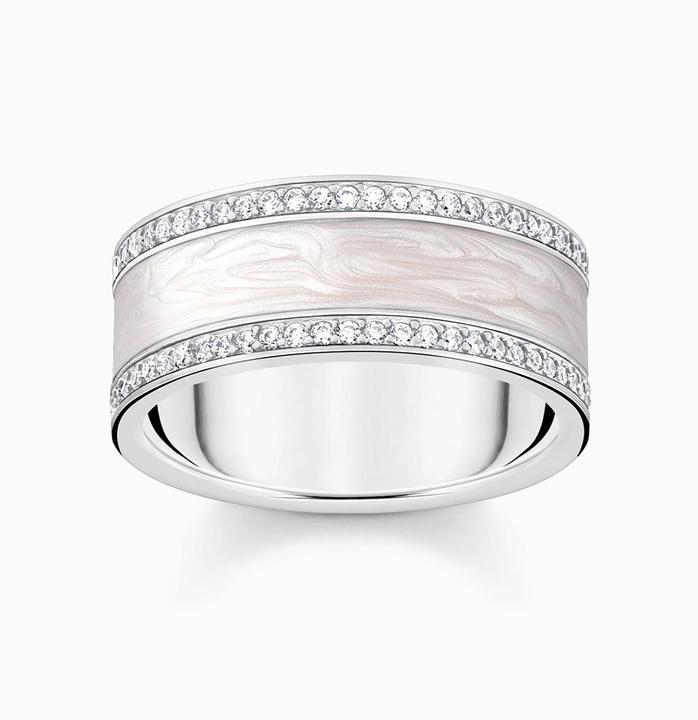 Produktbild Thomas Sabo Ring weiss mit Steinen Silber (56, 925 Silber)