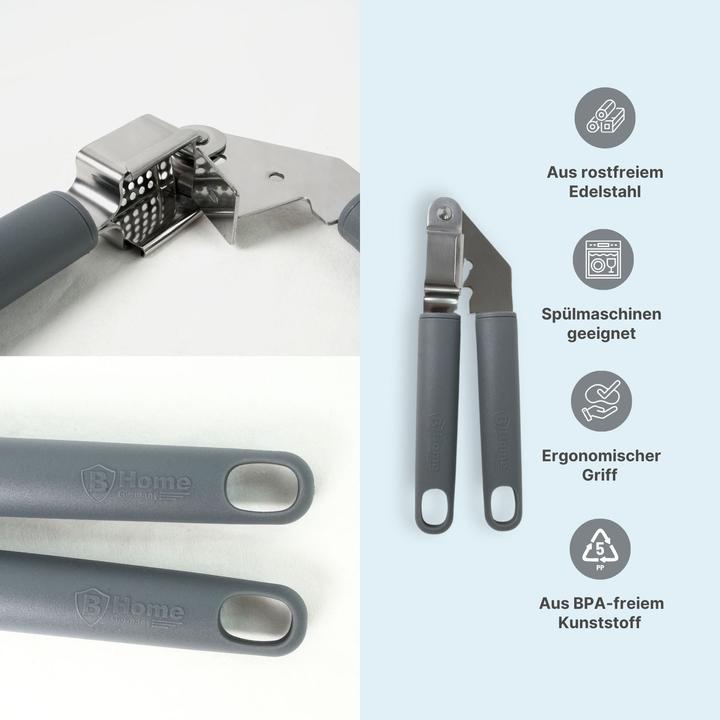 Actual product image B-Home Knoblauchpresse Knoblauchzerkleinerer Knoblipresse Knoblauchquetsche