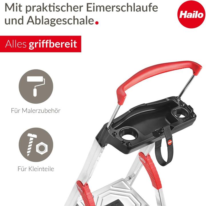 Actual product image Hailo ComfortLine XXR EasyClix 4 steps (Stepladder, 46 cm)