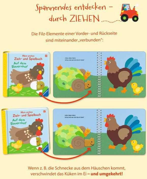 Produktbild Ravensburger Zieh- und Spielbuch: Auf dem Bauernhof (Deutsch, Sandra Grimm)