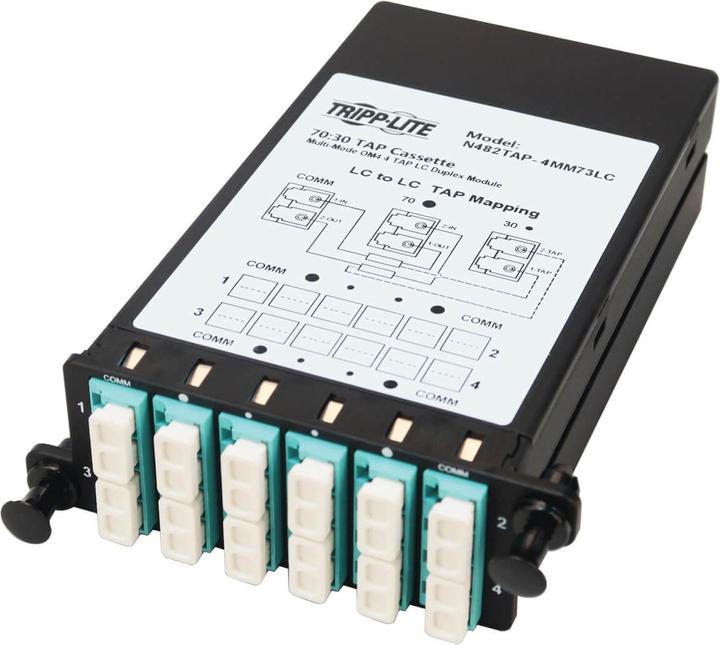 Produktbild Eaton TRIPPLITE Fiber TAP Cassette - Multimode 4x Duplex LC 70/30 Split